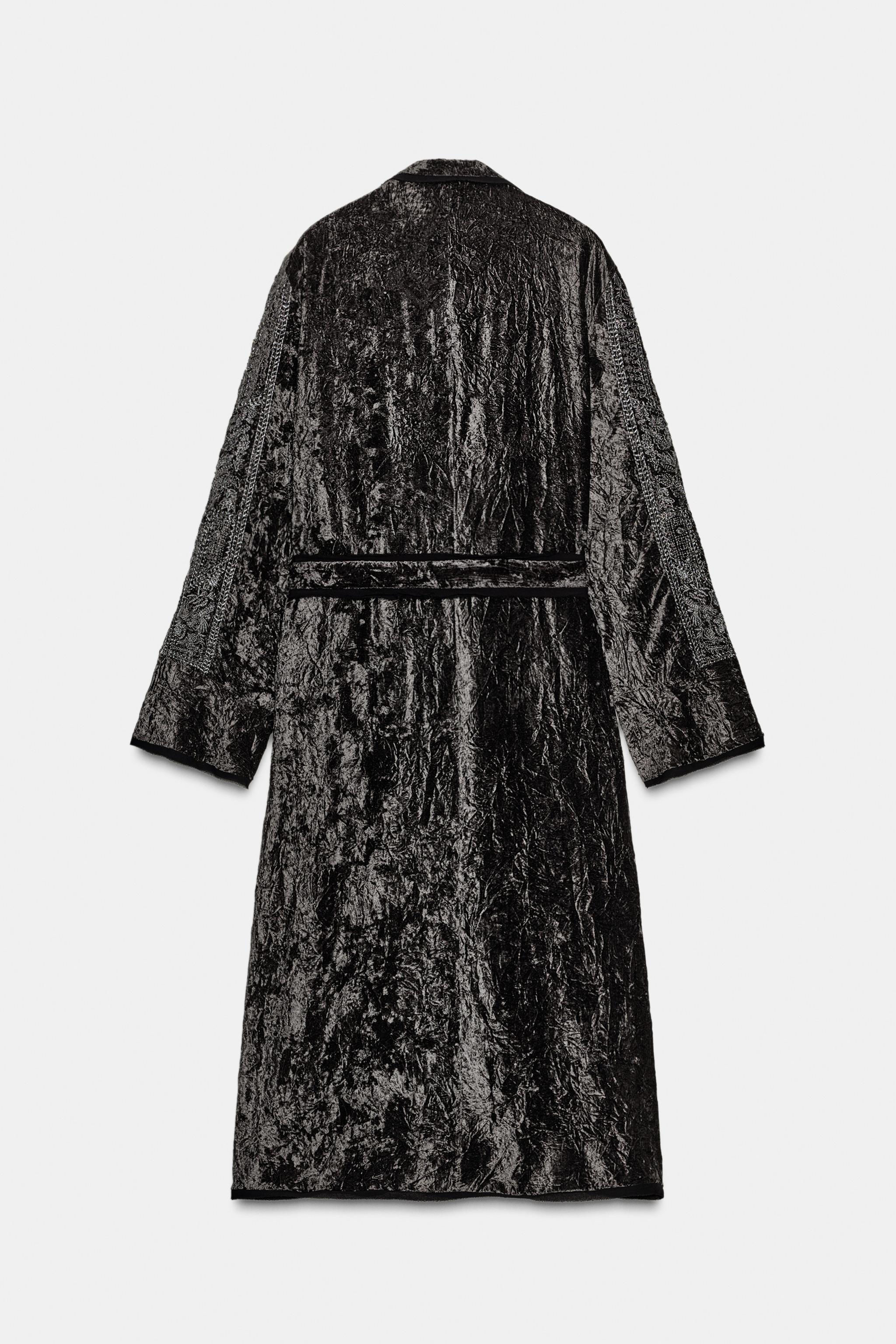 EMBROIDERED VELVET KIMONO ZW COLLECTION LIMITED EDITION